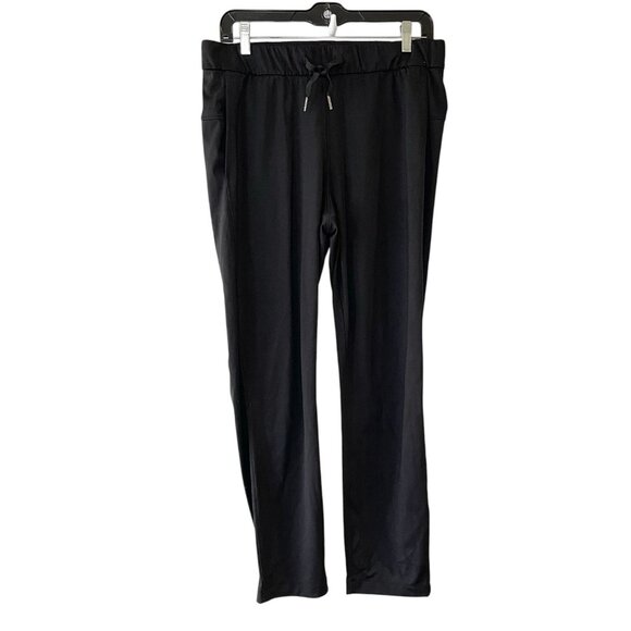Crz Yoga Women's Stretch High Waisted Drawstring Active Golf Pants Size 10 Black - Picture 2 of 4